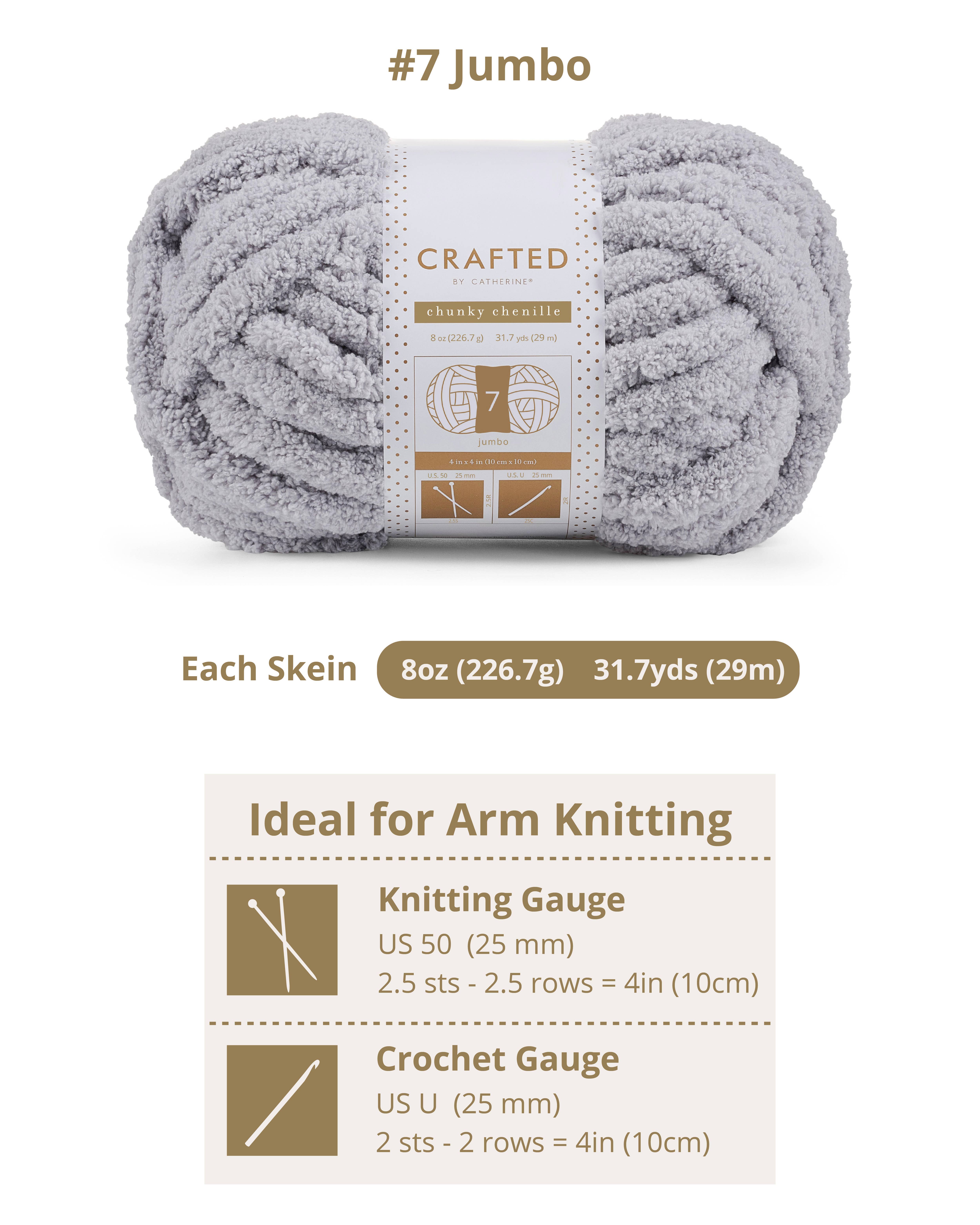 Crafted by Catherine - Wholesale Yarn - Chunky Chenill Yarn | 8oz/227g | Jumbo #7 | Pack of 613