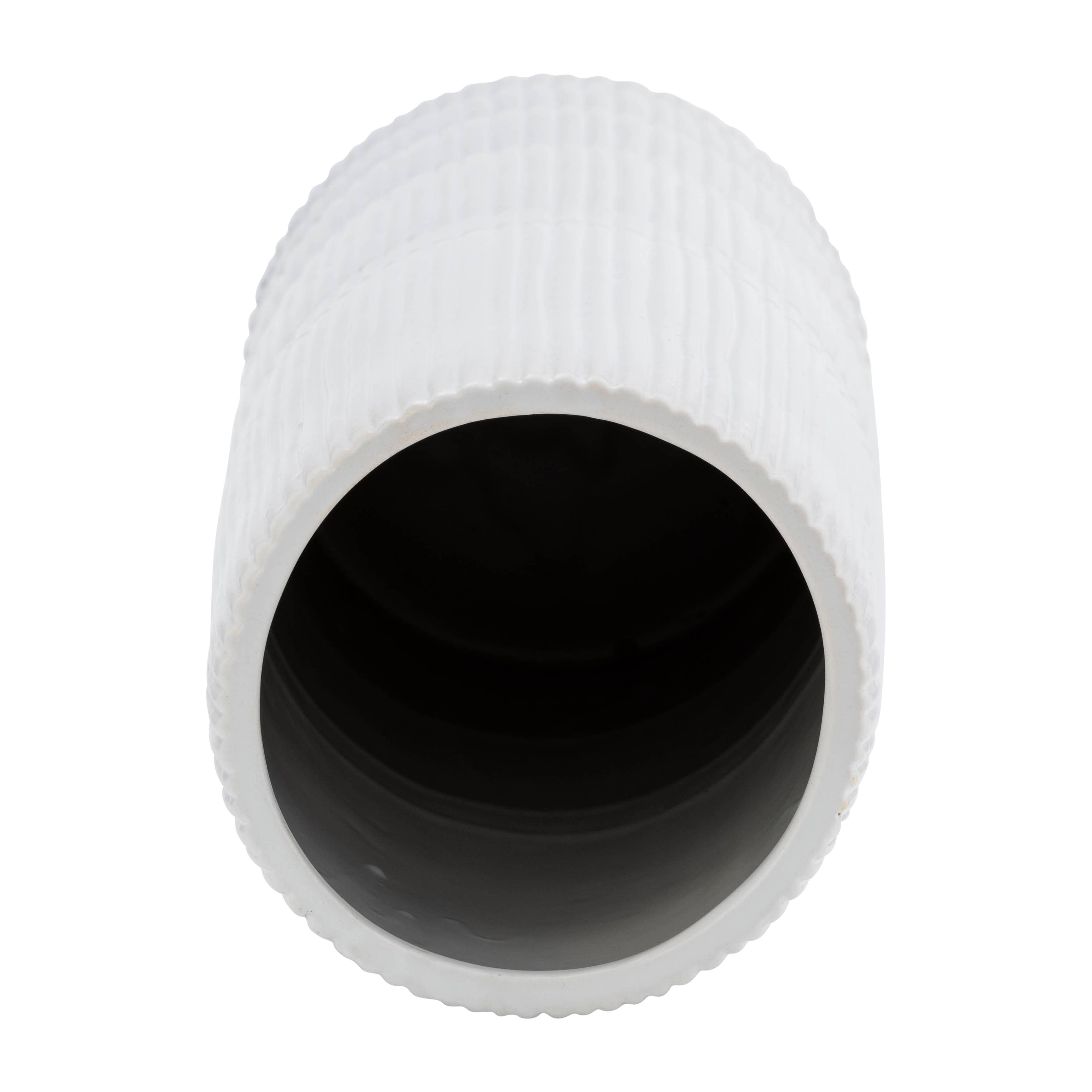 Sagebrook Home - Wholesale Vase - Ceramic Lined Cylinder Decorative Vase - White, 18 in.7