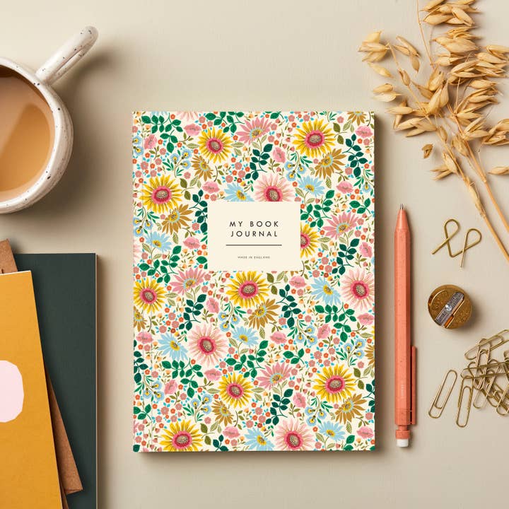 Bright Flowers Book Journal Reading Diary for wholesale by Lucy says I do