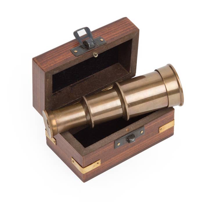 Ten Thousand Villages - Wholesale Decorative Tabletop Object - Mini Telescope & Box*
