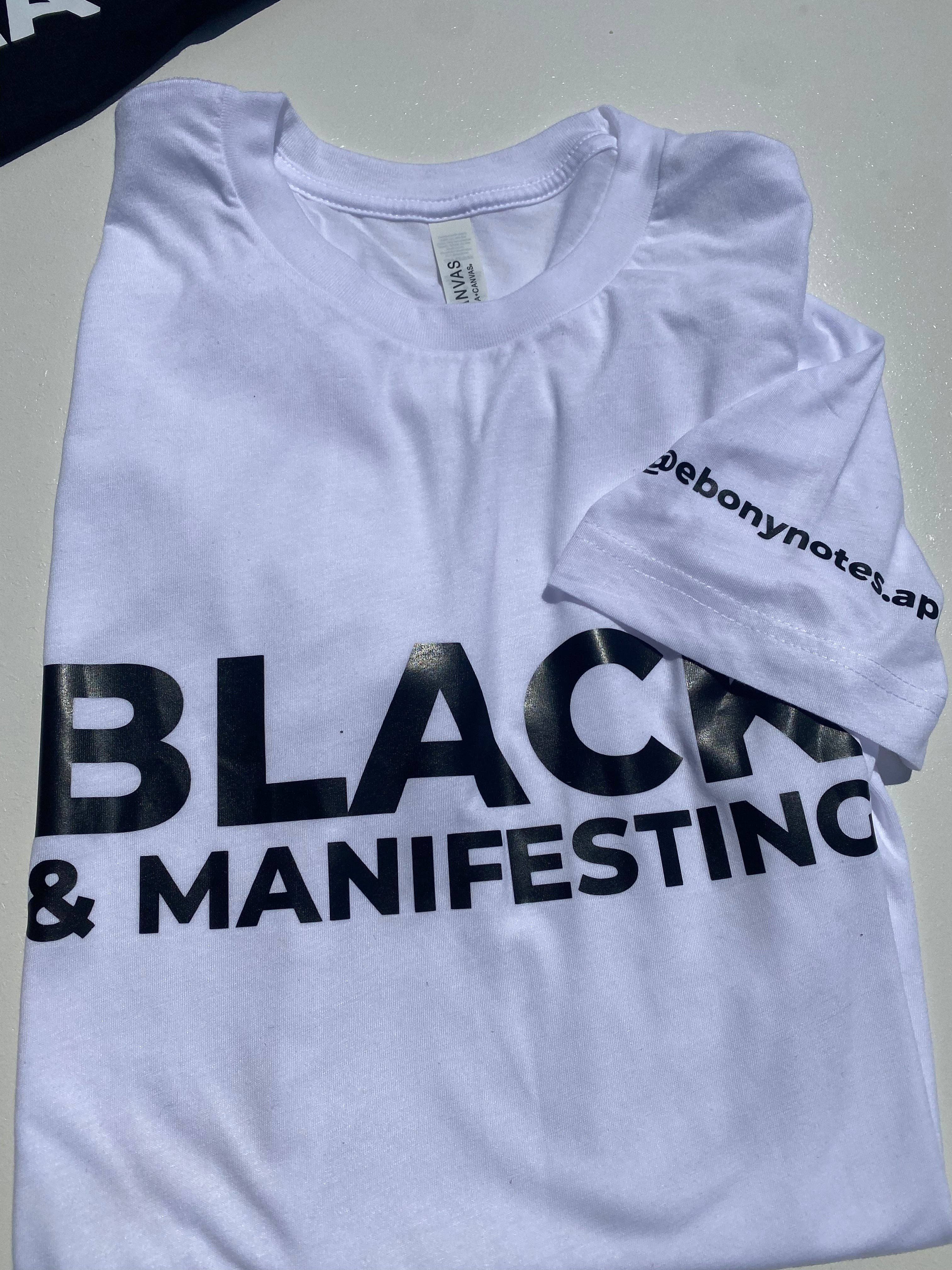 Ebony Notes Company - Wholesale Screen Printed T-Shirt - Unisex - Black & Manifesting Shirt8