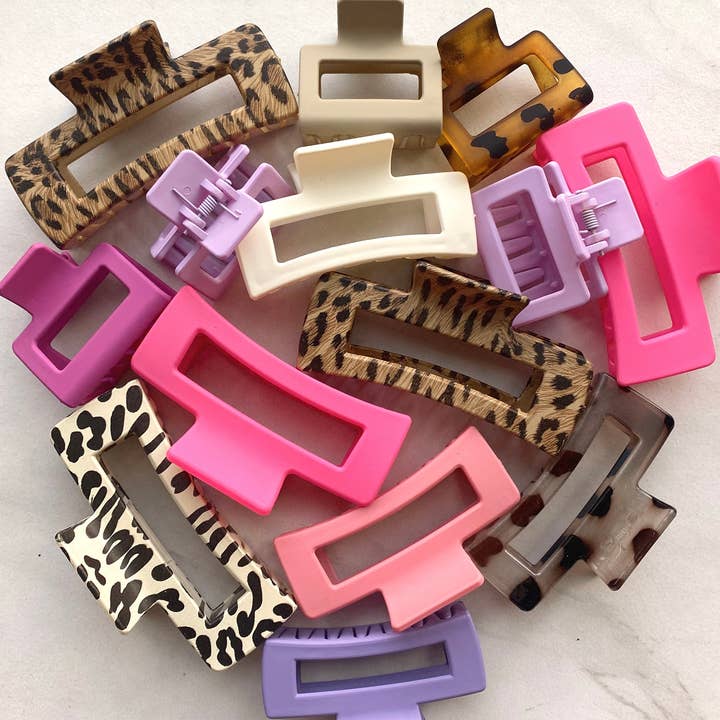 Saige Collective - Wholesale Hair Clip - Women's - Bad and Bougie - Hair Claw Clip Ten Pack