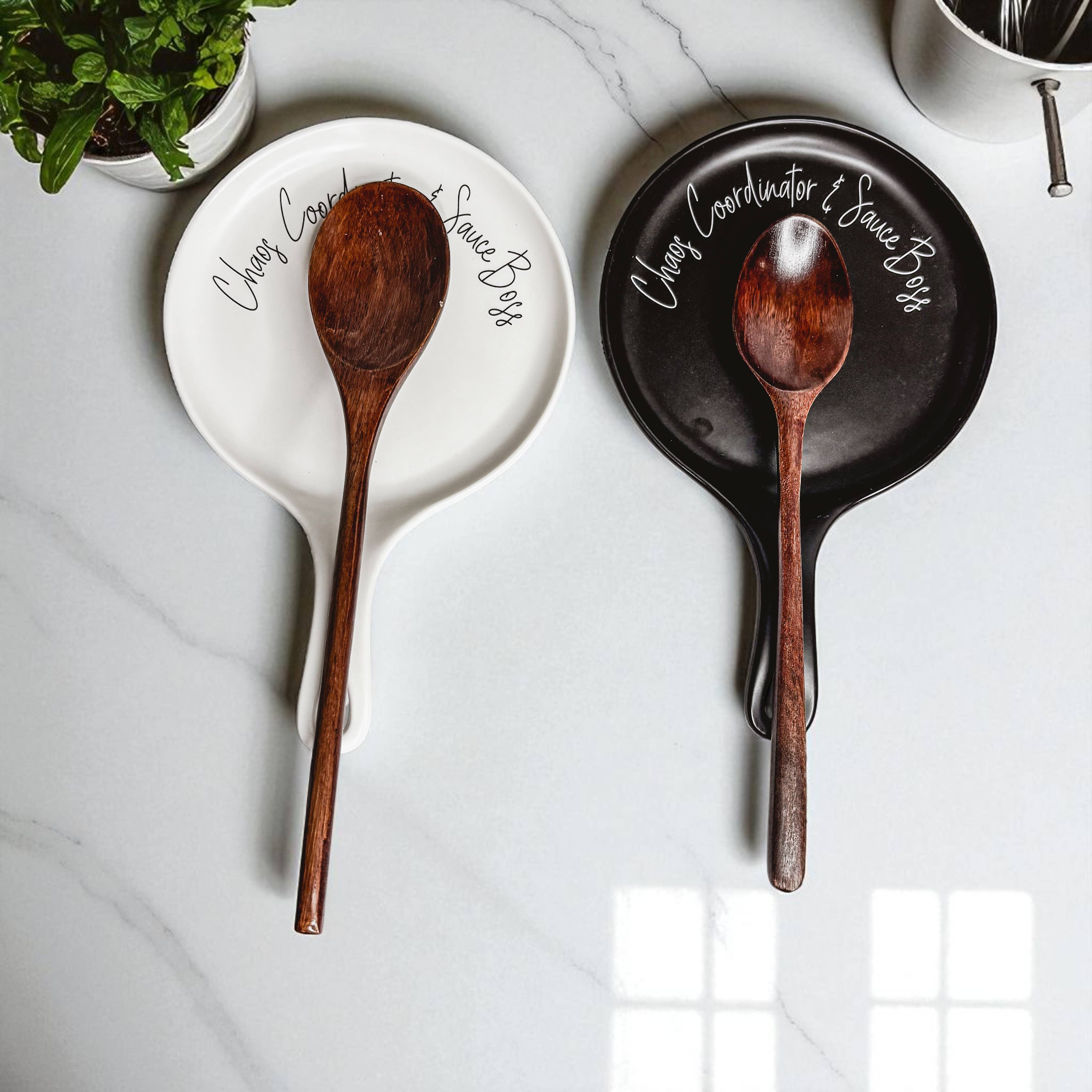 Gia Roma - Vendita all'ingrosso Poggiamestolo - Decorazione da cucina, set di poggia cucchiai in ceramica fatto a mano con cucchiaio in legno38