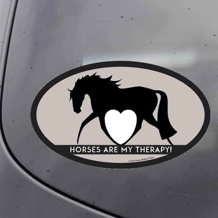 Horse Hollow Press | Pretty Snarky Equestrian Cards|Stickers - Wholesale Sticker - Oval Equestrian Horse Sticker / Therapy / WATERPROOF0