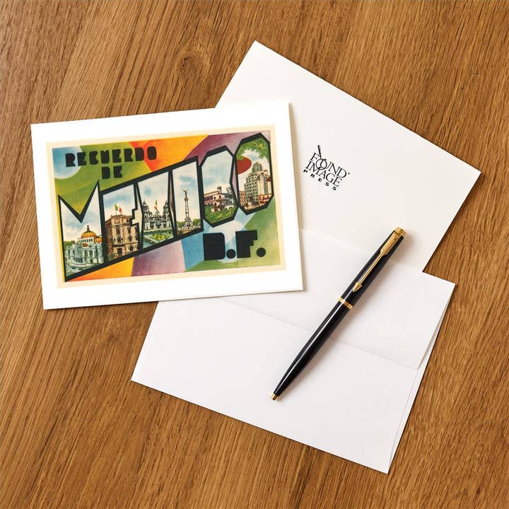 Found Image Press - Wholesale Stationery/Notecard Set - Greeting Card MX-348 Recuerdo de Mexico, DF1