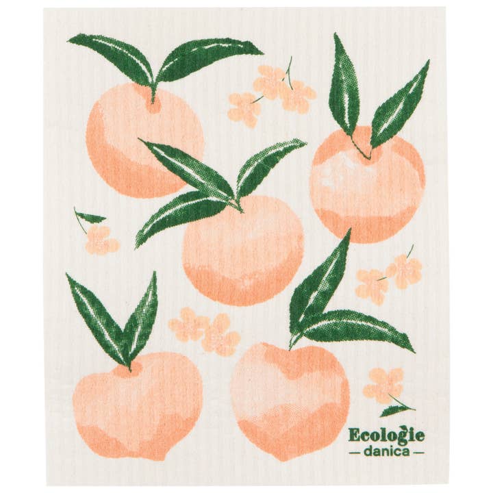 Peaches Swedish Dishcloth for wholesale by Ecologie