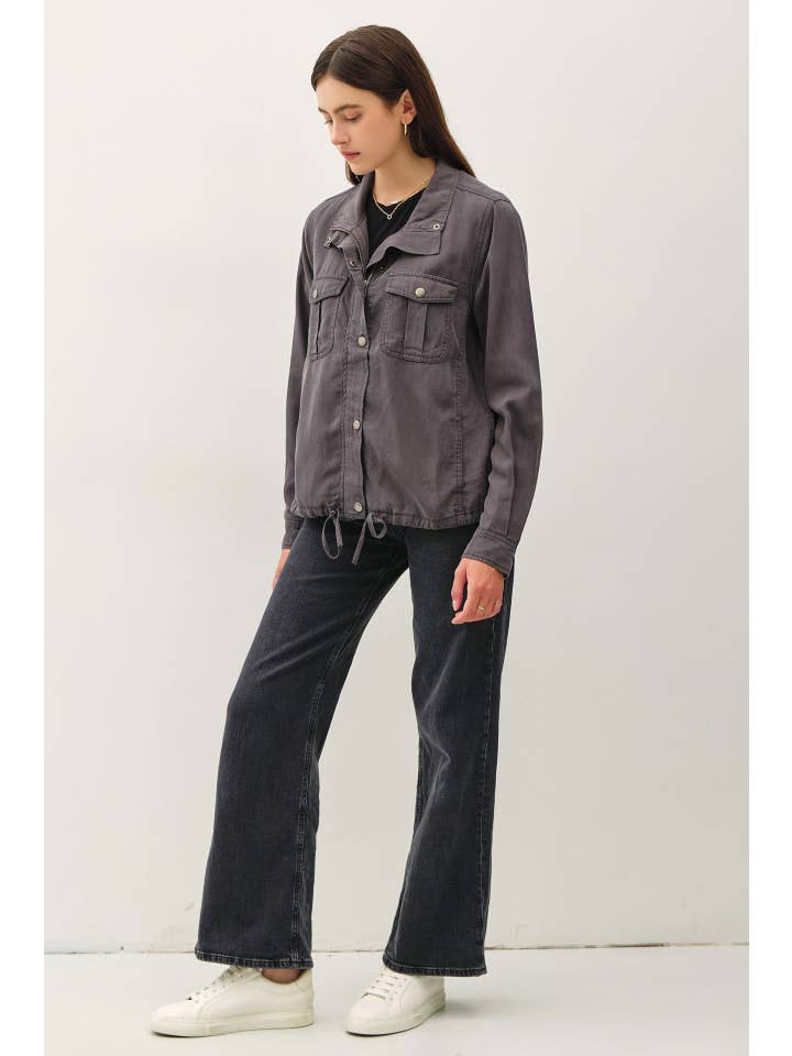 Be Cool - Wholesale Jacket - Women's - CLASSIC UTILITY ZIPPER SAFARI JACKET11