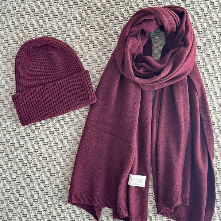 ADORA - Wholesale Beanie - Women's - CASHMERE BLEND HAT & SCARF SET MADE IN ITALY0