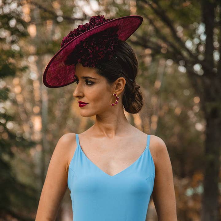 ACUS - Wholesale Dangle Earrings - Okiya Bordeaux Pink Earrings3