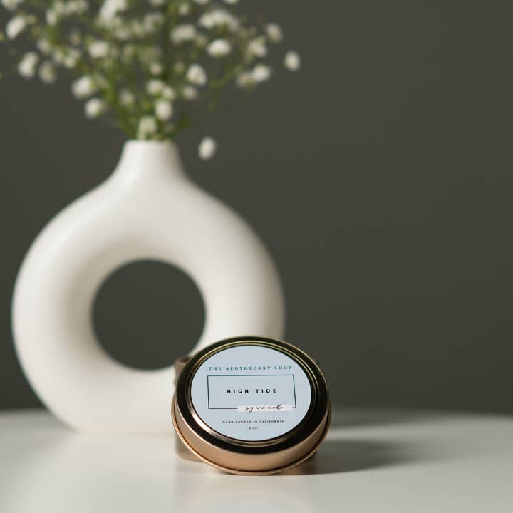 The Apothecary Shop Co. - Wholesale Jar/Filled Candle - High Tide Soy Wax Candles
