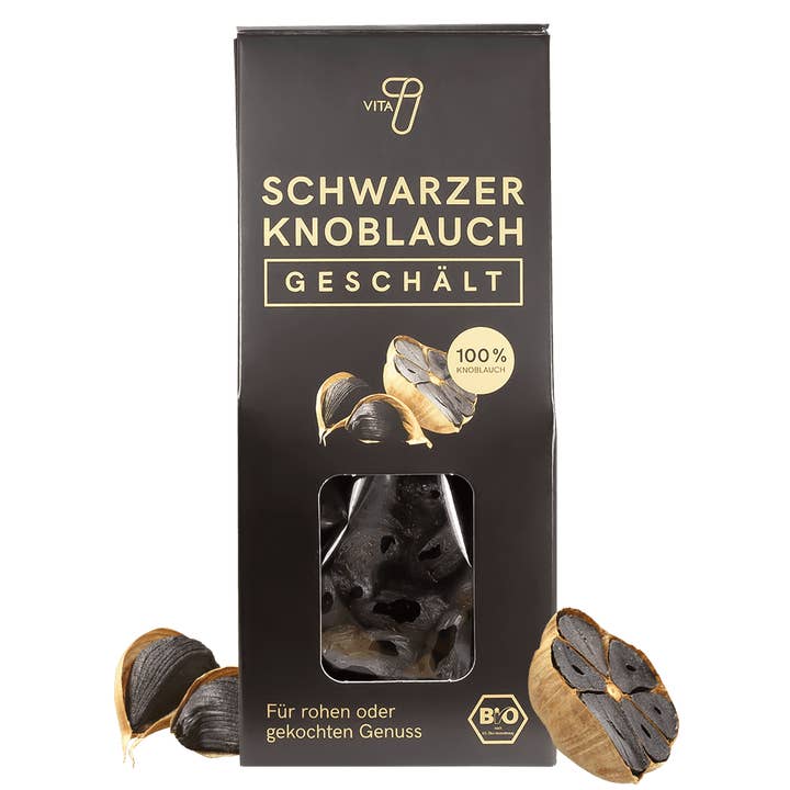 Bio Schwarzer Knoblauch geschält, 80g für den Großhandel von vita7
