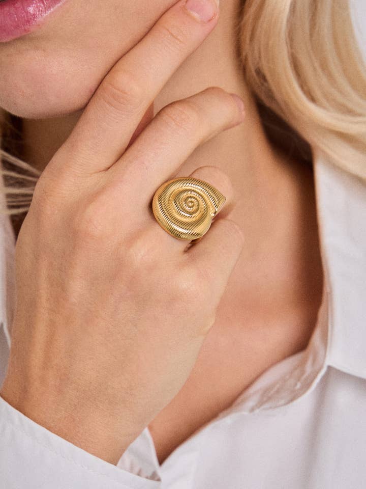 Stainless steel ring 424AQ231 for wholesale by BYREN | ÉLINE L'ATELIER