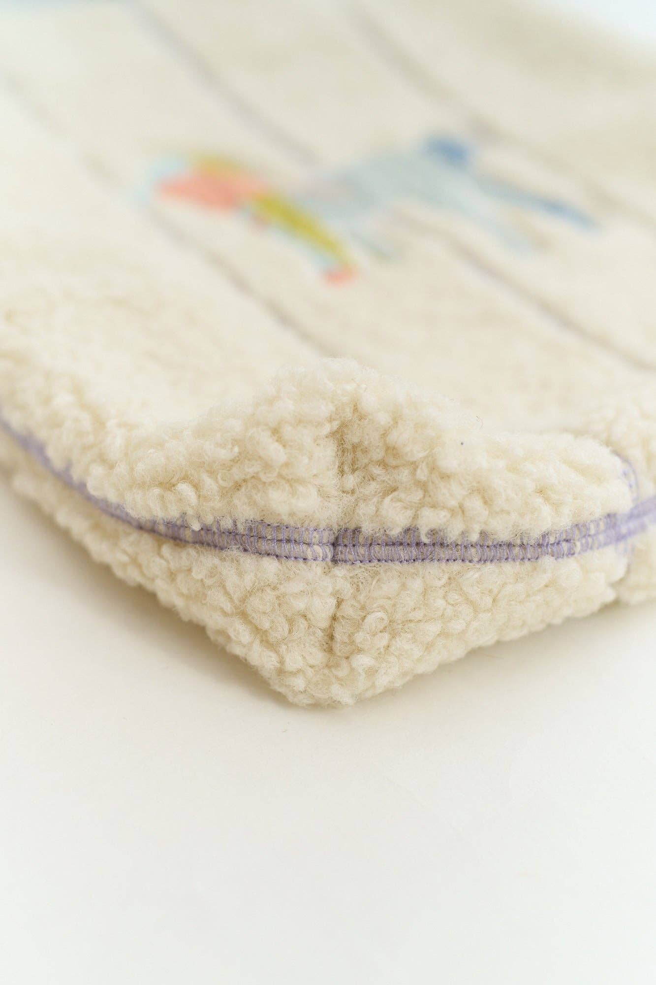 "Pan Pan" Shearling Tote Bag - White for wholesale on Faire4