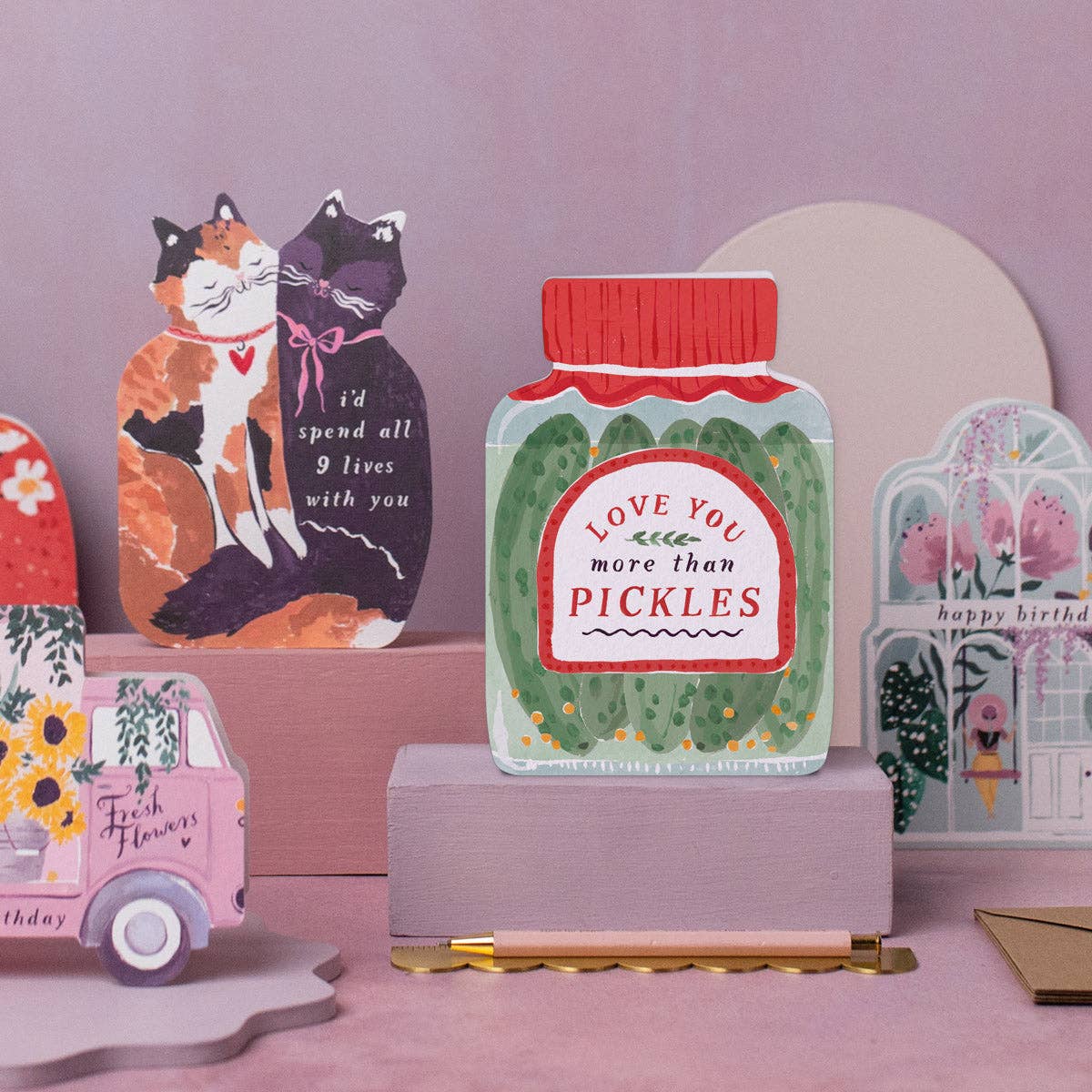 Sister Paper Co. - Wholesale Anniversary Card - Love You More Than Pickles Card | Love & Valentines Cards4