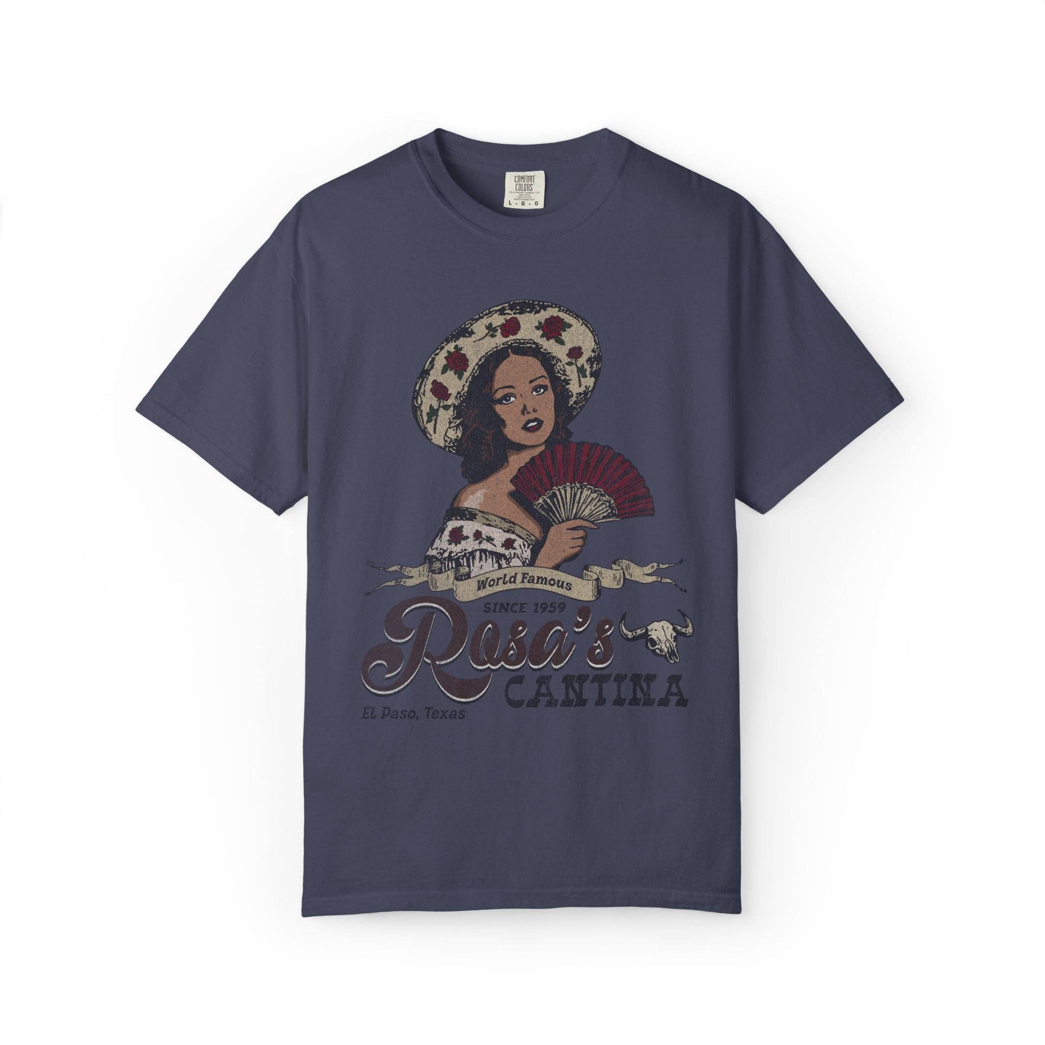 KILLER RETRO - Wholesale Screen Printed T-Shirt - Unisex - Rosas Cantina Vintage Western  Graphic Tee6