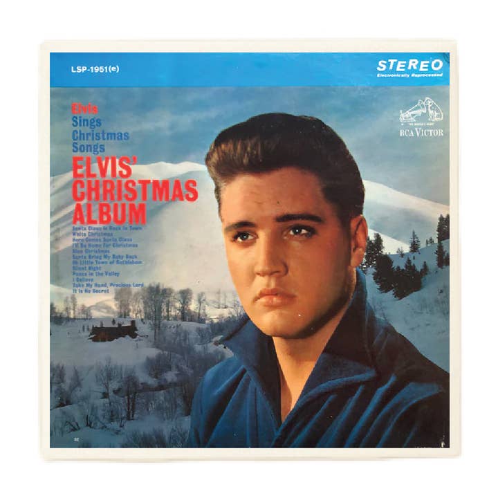 Elvis Christmas Album Holiday Coaster for wholesale by Lucky Mfg. Co.