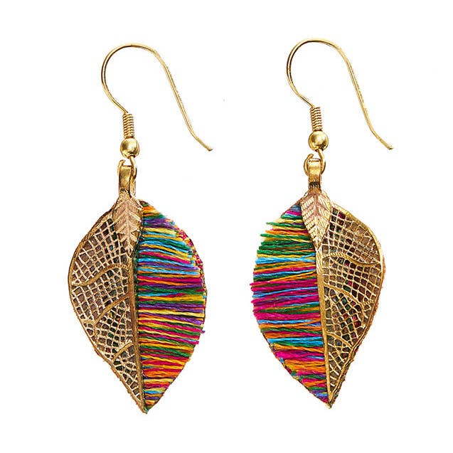 SERRV International - Wholesale Dangle Earrings - Sunara Leaf Earrings0