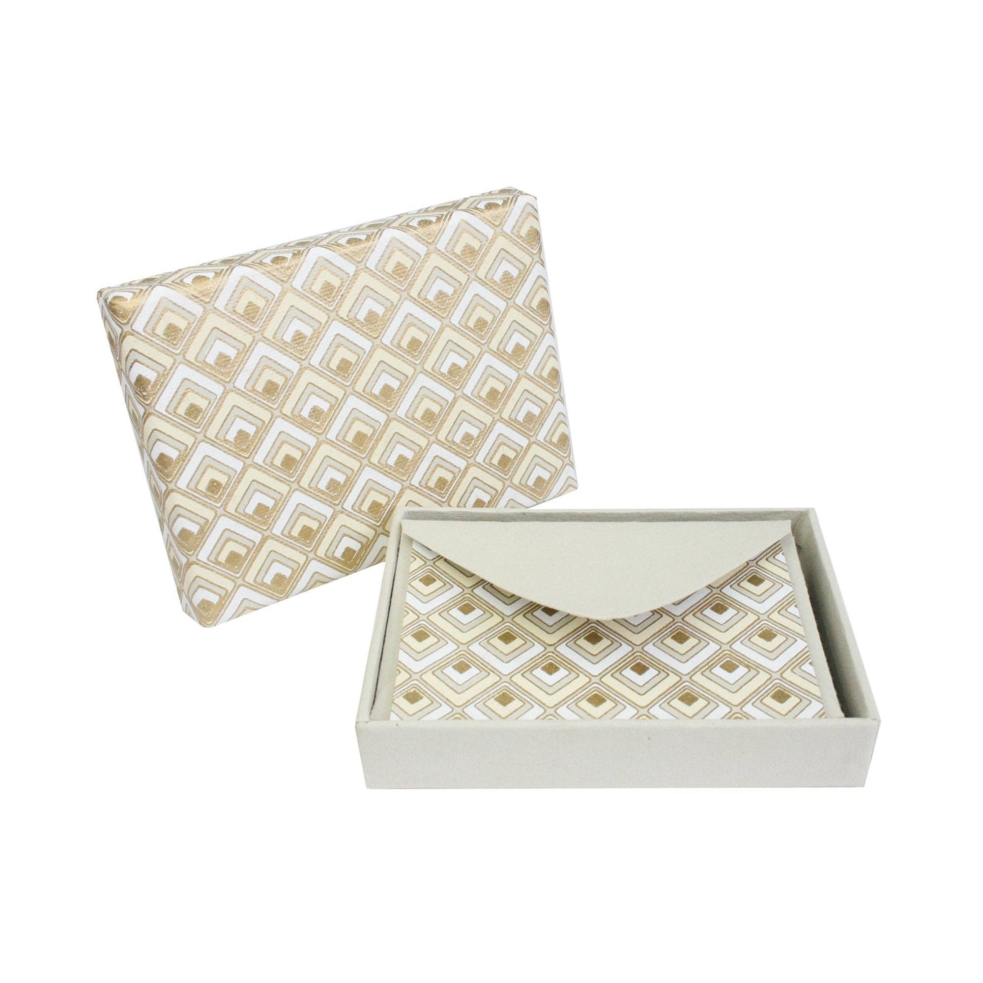 Emartbuy – wholesale Envelopes – Envelopes with Notecard in Gift Box Pack of 6 - Gold0