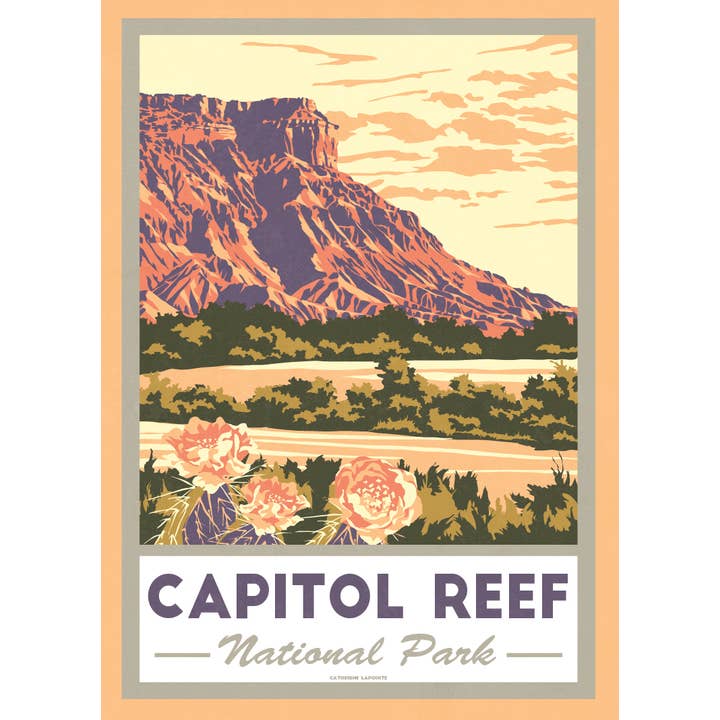 Lionheart Graphics - Wholesale Postcard - Capitol Reef National Park | Retro Utah Postcard Gift