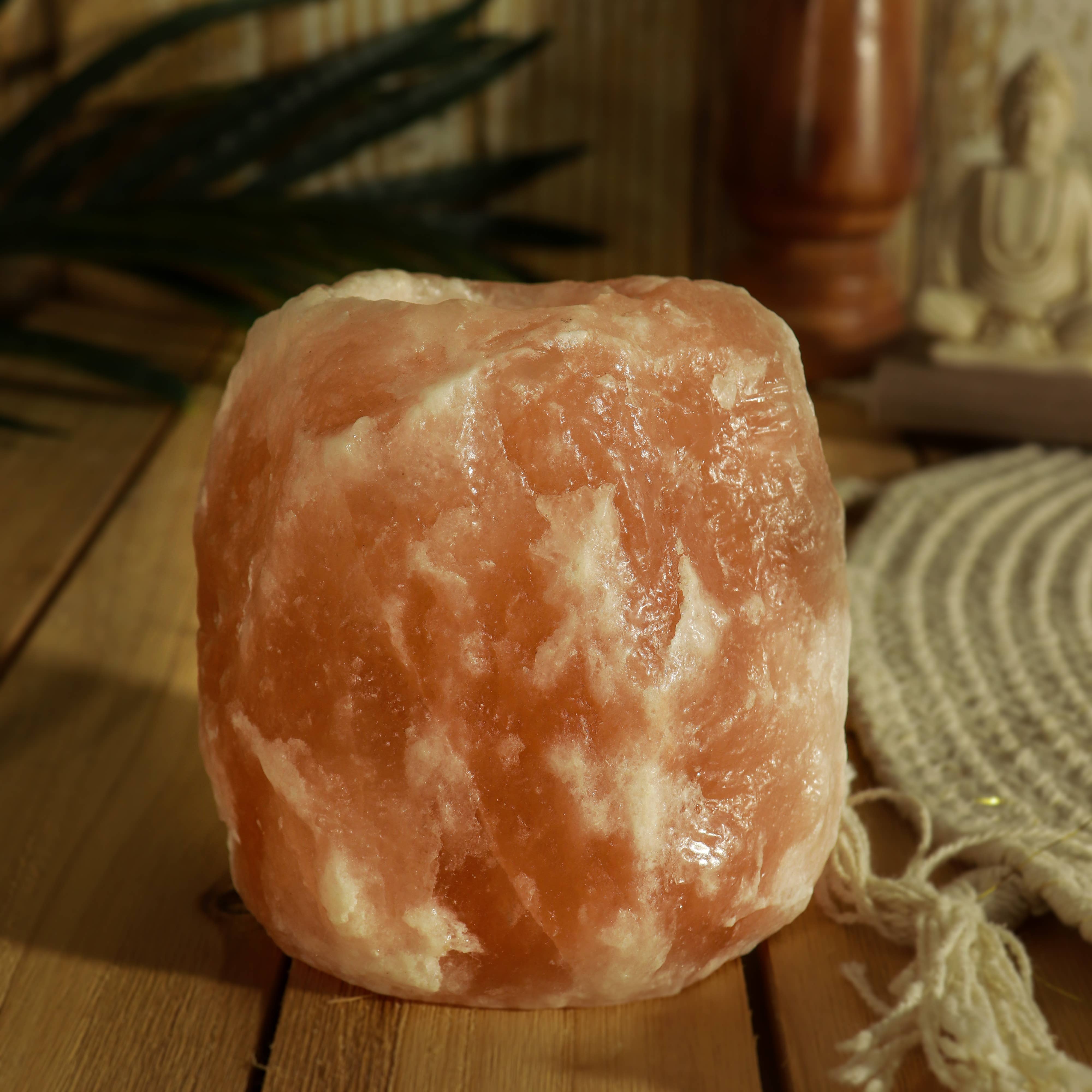 Natures Artifacts Inc – wholesale Candle holder – Himalayan Salt Crystal Candle Holder4