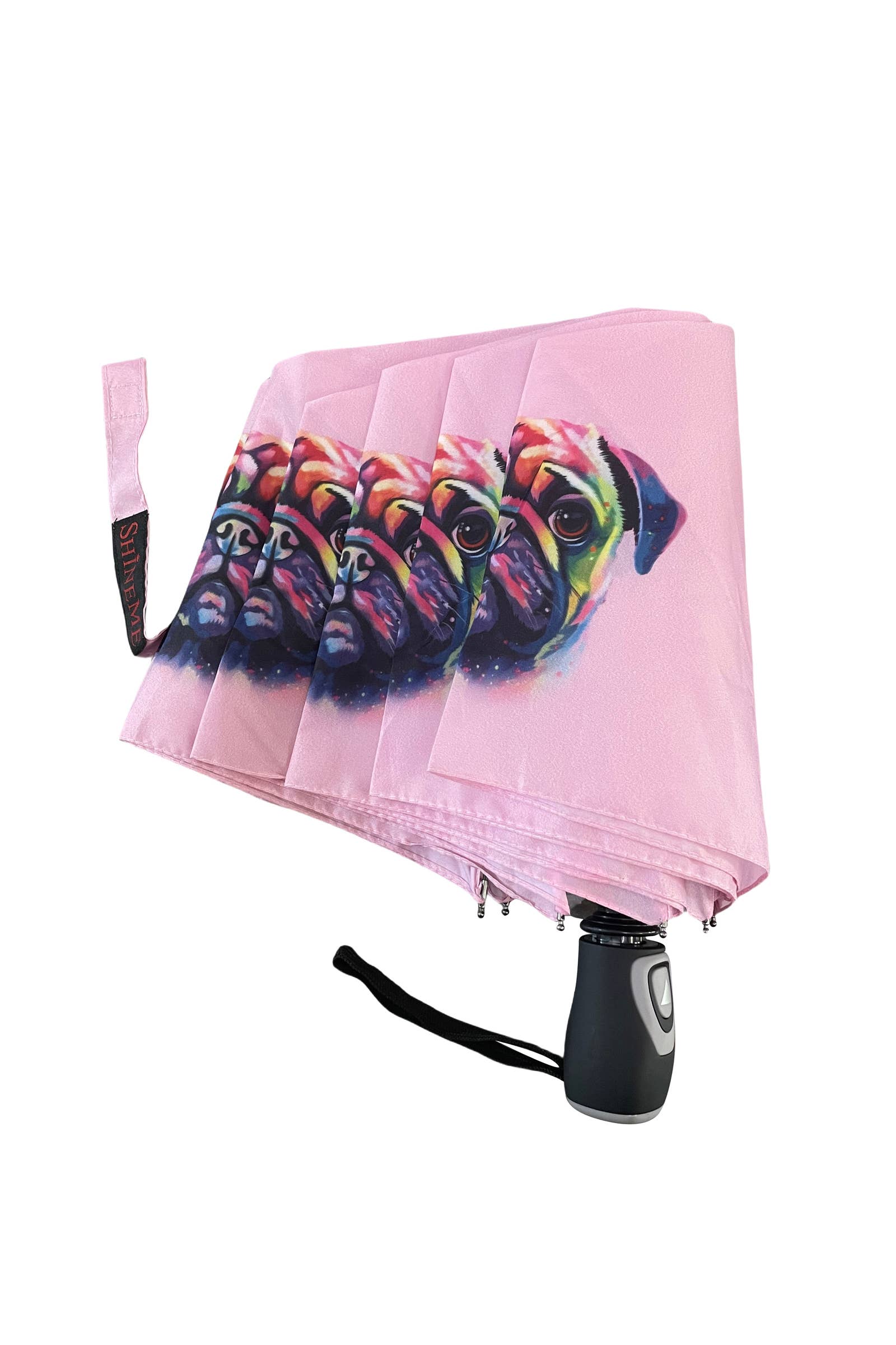 Multi Pug Dog Print Umbrella (Short) for wholesale on Faire3