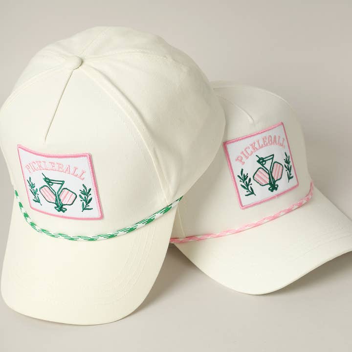 Fashion City - Wholesale Trucker Hat - Unisex - Pickleball Drink Embroidery Patch Trucker Hat