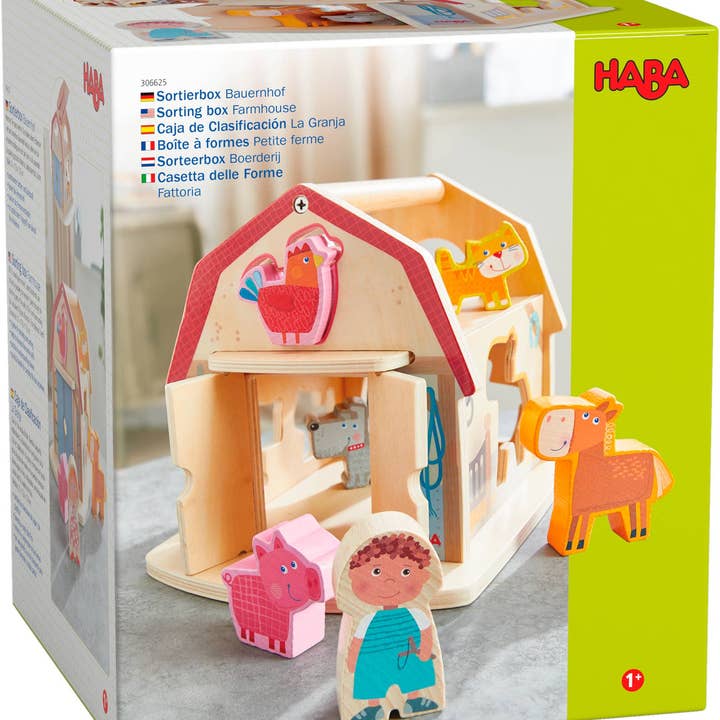 HABA Sorting Box Farmhouse - Wooden Toy for wholesale by HABA