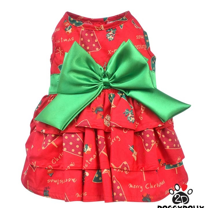 THICK DOG - Jingle Bells Doggy Dress for wholesale by DoggyDolly Australia/NZ