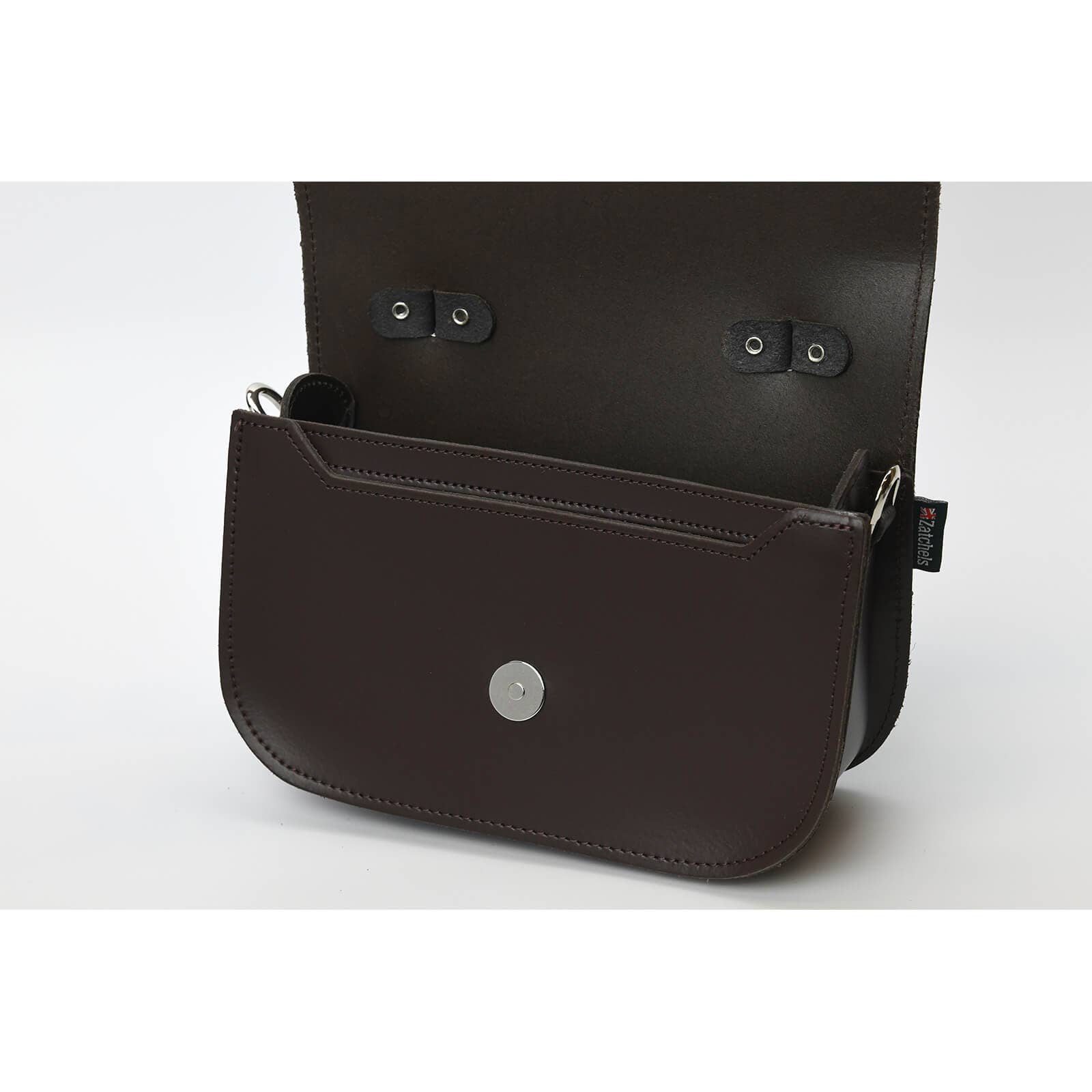 Zatchels - Wholesale Crossbody Bag - Women's - Aura Handmade Leather Bag - Dark Brown2