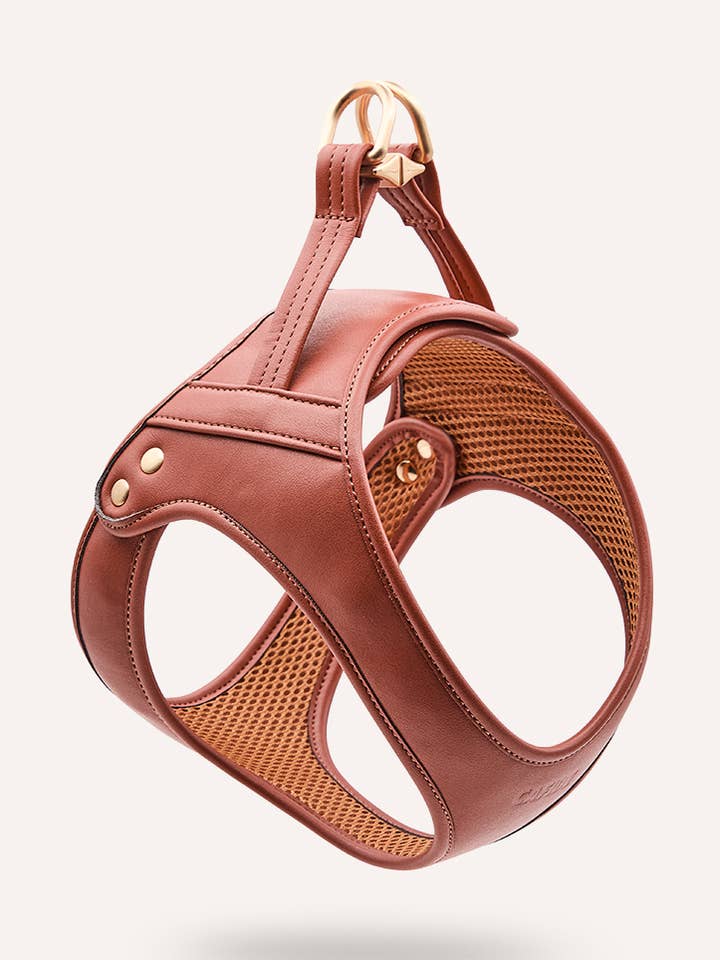 Brown Vegan Leather Harness, Jala for wholesale by CAFIDE