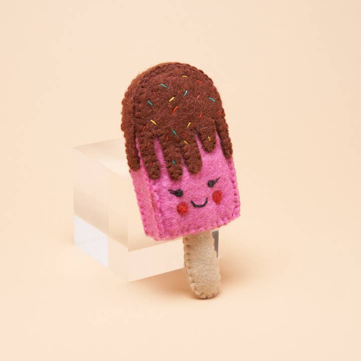 Pink Popsicle Squeaker Toy for wholesale by Gone to the Dogs