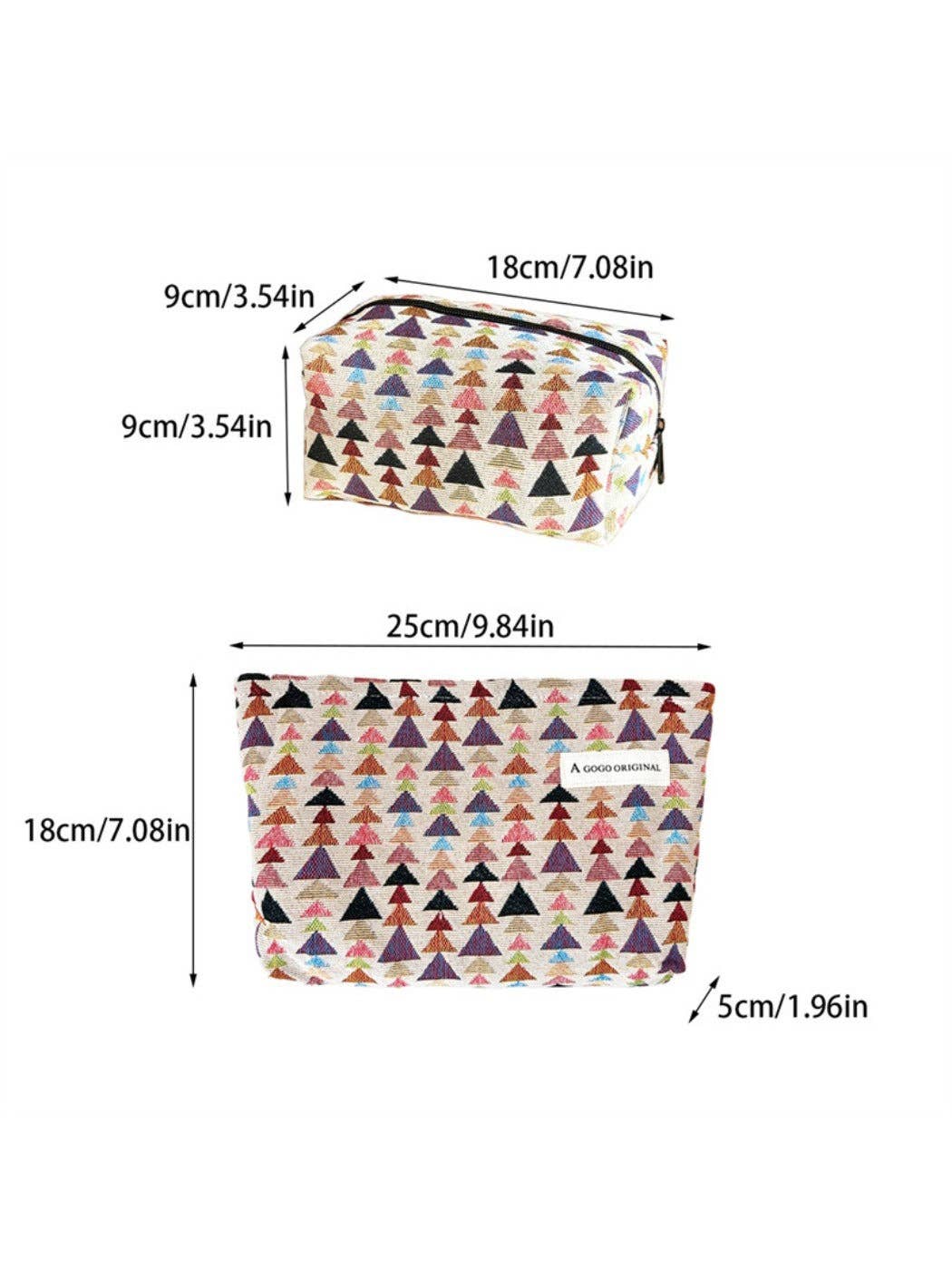Funkyrel® Atzbranding Limited - Wholesale Pouch - Women's - Cosbai - Fun Pine-Print Zipper Pouch - Playful & Chic5