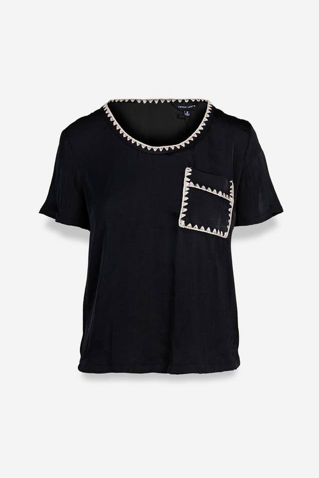 Naked Zebra - Vendita all'ingrosso Camicetta - Donna - Blusa a maniche corte con punto coperta4