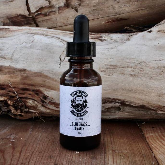 Óleo Bluegrass Trails - Citrus, Bergamota, Tabaco, Couro Russo por atacado de Copper Johns Beard Company