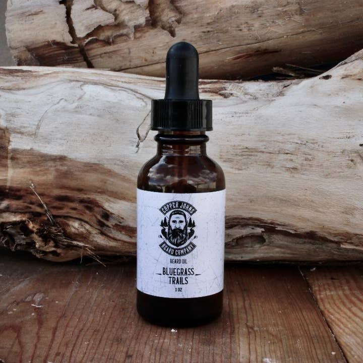 Aceite Bluegrass Trails: cítricos, bergamota, tabaco, cuero ruso para venta al por mayor de Copper Johns Beard Company