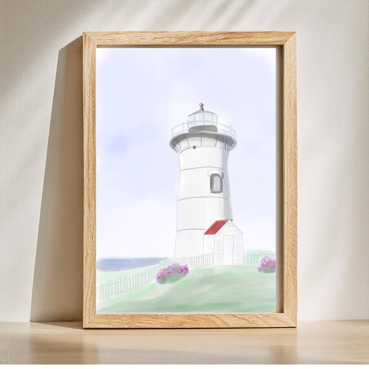 Nobska Lighthouse for wholesale by Tiny Ink Boston