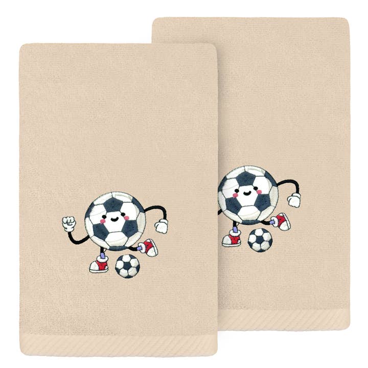 Voetbalspeler Geborduurde Turkse Katoenen Handdoeken voor wholesale door Khalpera