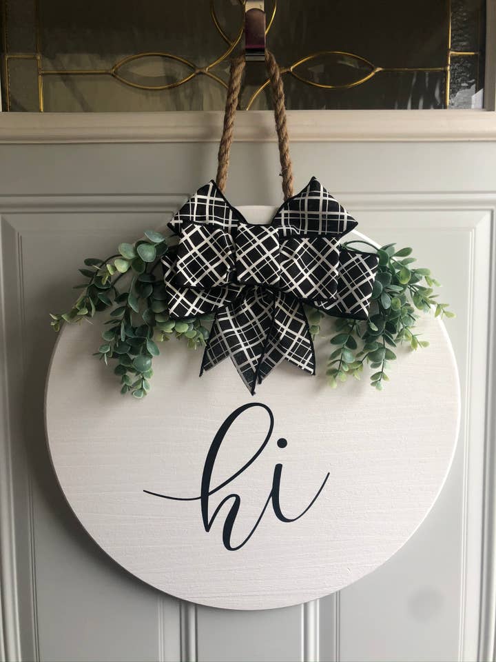 Hi Door Hanger for wholesale by Mama E’s Makery