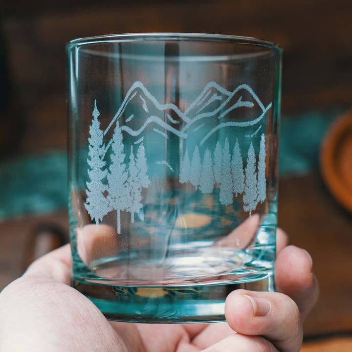 Scenic Mountain Drinking Glasses for wholesale by Benoit's Design Co.