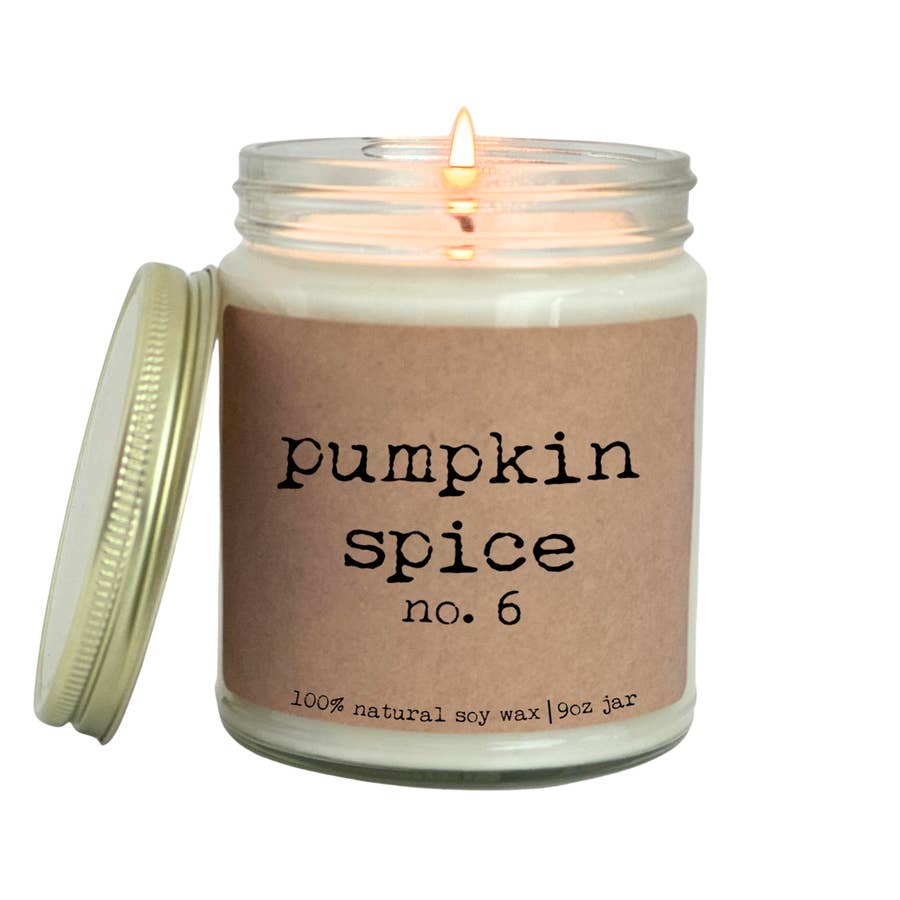 Pumpkin Spice Scented Candle - 9oz Glass Jar Soy Candle