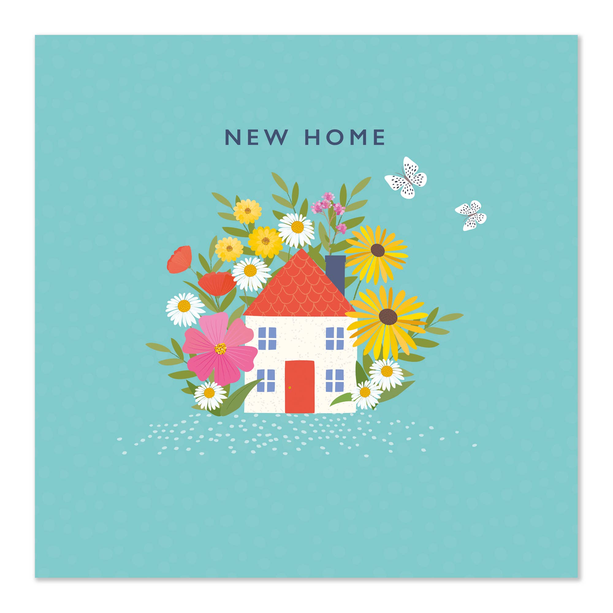 Klara Hawkins - Wholesale Housewarming Card - New Home Greetings Card | Little House with Floral Garden1