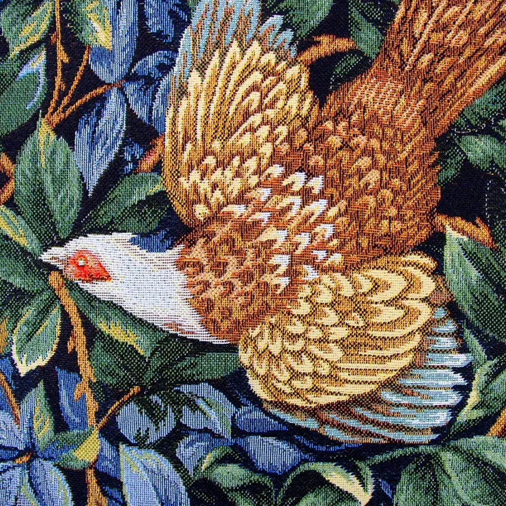 STP - Wholesale Throw/Decorative Pillow - Greenery / Partridge Bird. William Morris Tapestry Pillow3