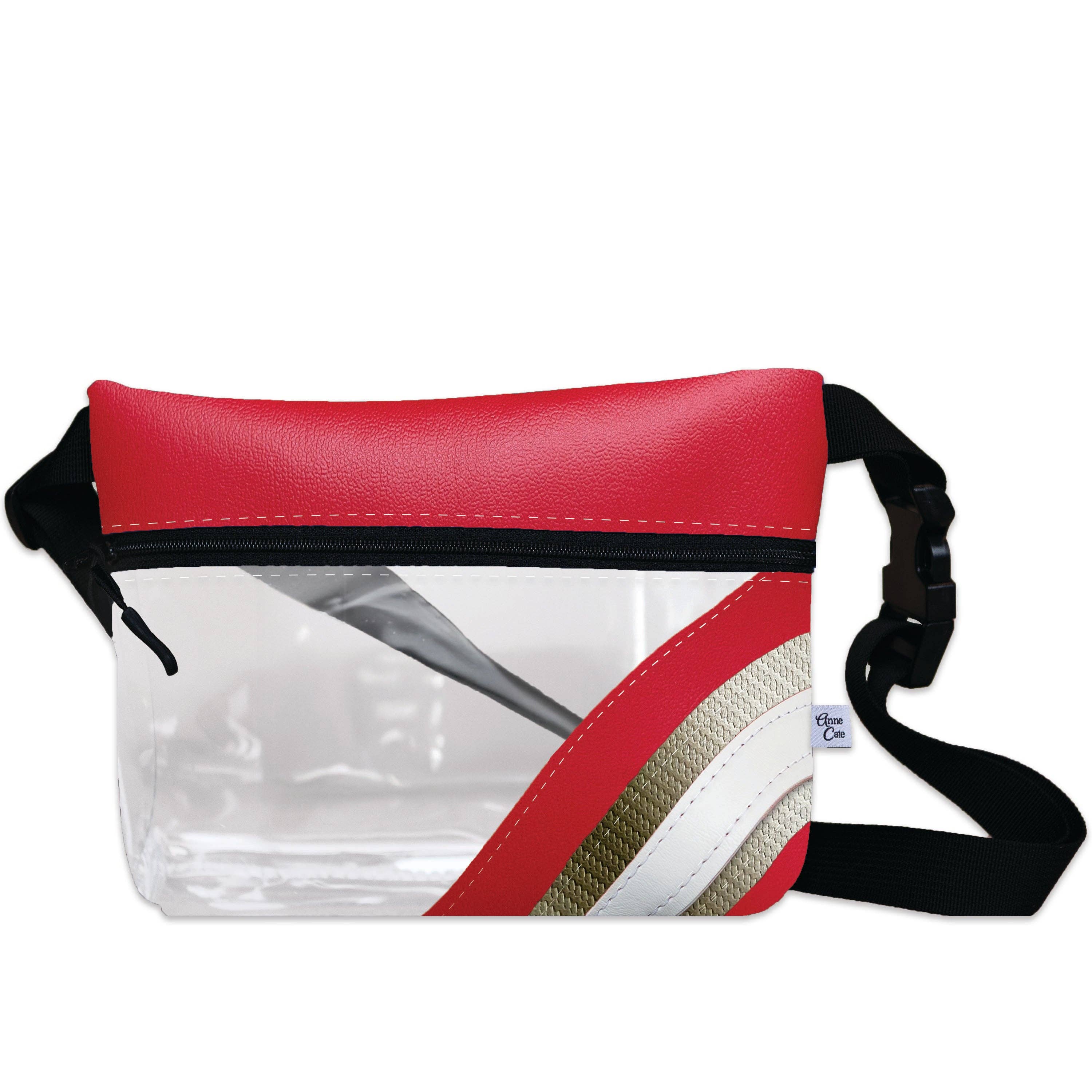 Anne Cate - Wholesale Belt Bag - Unisex - Football Stadium Clear Stripe Game Day Fanny Pack20