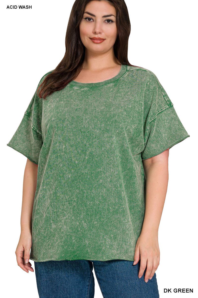 42POPS - Wholesale T-Shirt - Women's - ".._ Washed French Terry Loose fit Top Reg/Plus13