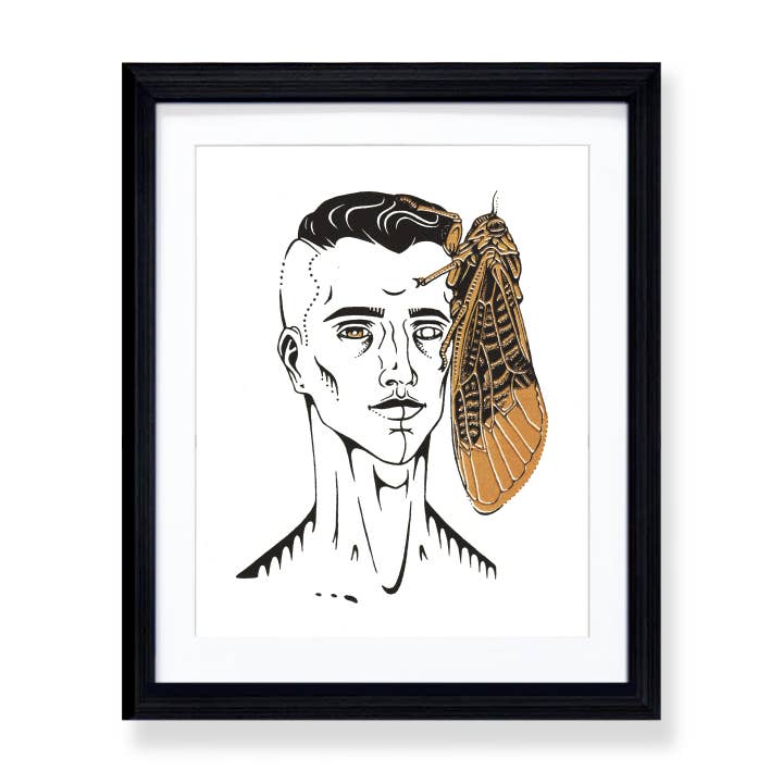 Bug Man | Risograph Print 8x10 for wholesale by And Studio