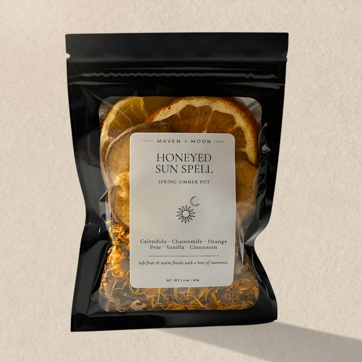 POT-POURRI BOTANIQUE MIELLÉ SOLEIL pour la vente par MAVEN + MOON