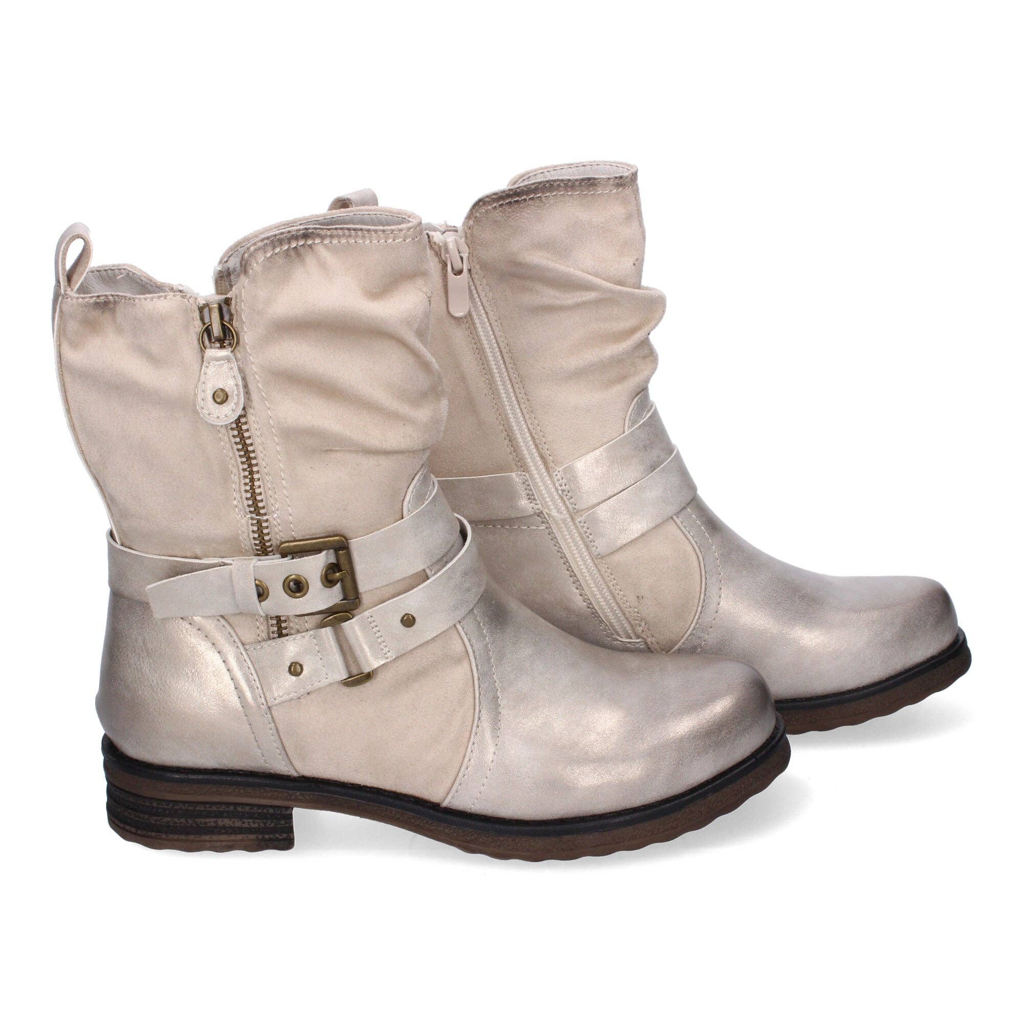 Brideluxe Mayorista - Vendita all'ingrosso Stivali - Donna - Stivali Eleganti da Donna con Fibbia, Cinghie Decorative e Cerniera Laterale4