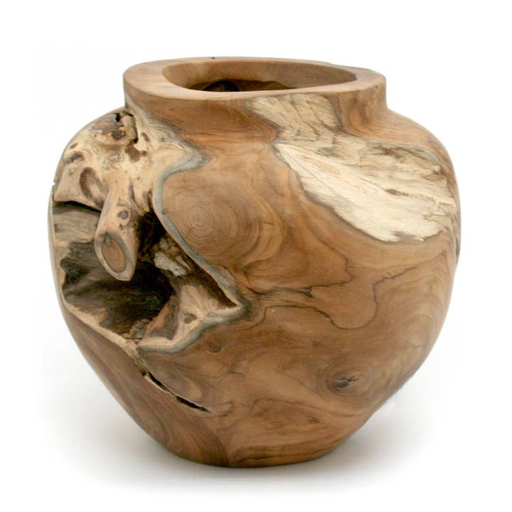 Teak Root Pot for wholesale by Modern World by Contrast Inc.
