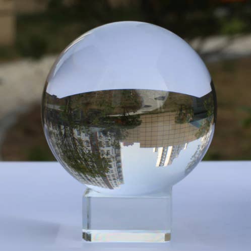Crystolver (We Cover All Import Fees) - Wholesale Decorative Tabletop Object - Clear Crystal Sphere Photography Lens ball