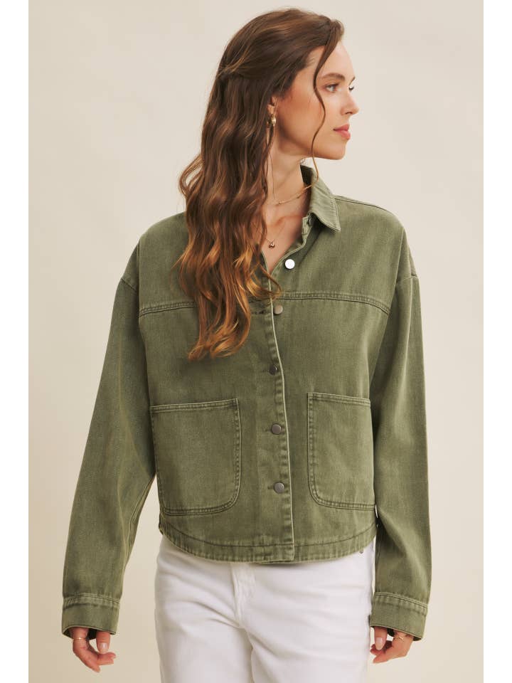 in february - Wholesale Jacket - Women's - ONE OF A KIND WASHED COTTON TWILL UTILITY OVERSIZED JACKET17